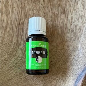 Young Living Citronella Essential Oil in Green and White Bottle